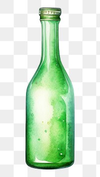 PNG Bottle glass drink green. AI generated Image by rawpixel.