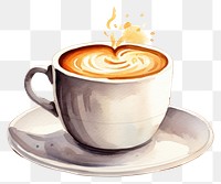 PNG Coffee latte drink cup. AI generated Image by rawpixel.