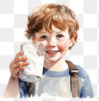 PNG Drinking milk portrait glass. 