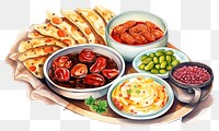 PNG Snack food meal dish. AI generated Image by rawpixel.