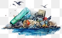 PNG Garbage pollution outdoors activity. AI generated Image by rawpixel.