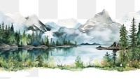 PNG Landscape nature wilderness mountain. AI generated Image by rawpixel.