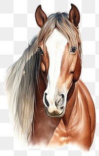 PNG Horse stallion portrait drawing. AI generated Image by rawpixel.