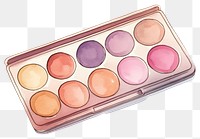 PNG Cosmetics palette pill arrangement. 