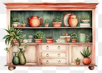 PNG Furniture sideboard plant architecture. AI generated Image by rawpixel.