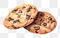 PNG Cookie chocolate food chocolate chip. AI generated Image by rawpixel.