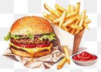 PNG Ketchup cheese burger food