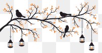 PNG Bird silhouette decoration blackbird. 