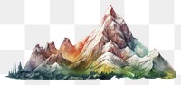 PNG Mountain landscape outdoors painting. AI generated Image by rawpixel.