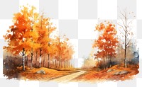 PNG Forest landscape outdoors painting. AI generated Image by rawpixel.