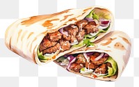 PNG Food bread kebab vegetable. AI generated Image by rawpixel.