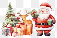 PNG Christmas gift santa claus celebration. 