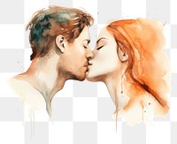 PNG Kissing adult affectionate togetherness. AI generated Image by rawpixel.