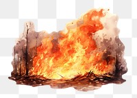 PNG Bonfire destruction explosion wildfire. AI generated Image by rawpixel.