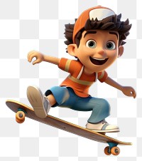 PNG Skateboard cartoon jumping representation. 