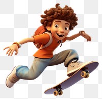 PNG Skateboard jumping cartoon skateboarding. 