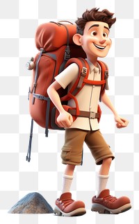 PNG Backpack cartoon adventure happiness. 