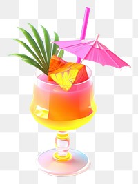 PNG Pineapple cocktail drink fruit. AI generated Image by rawpixel.