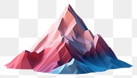 PNG Mountain origami white background landscape. 