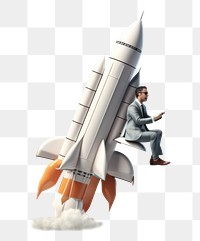 PNG Rocket transportation spaceship aircraft. AI generated Image by rawpixel.