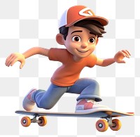 PNG Skateboard cartoon white background skateboarding