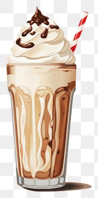 PNG Milkshake smoothie dessert drink. AI generated Image by rawpixel.