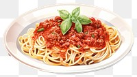 PNG Spaghetti pasta plate food. AI generated Image by rawpixel.