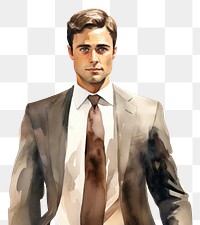 PNG Portrait necktie blazer tuxedo. 