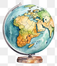 PNG Globe planet space topography. 