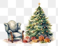 PNG Christmas tree furniture armchair. 