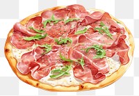 PNG Pizza food meat pork. AI generated Image by rawpixel.