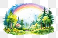 PNG Landscape outdoors woodland painting. 