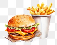 PNG Burger paper food hamburger. AI generated Image by rawpixel.