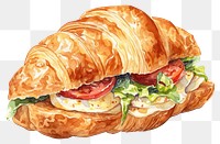 PNG Croissant food viennoiserie vegetable. AI generated Image by rawpixel.