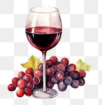 PNG Wine grapes drink glass. 