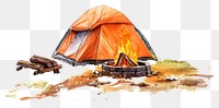 PNG Camping outdoors nature tent. AI generated Image by rawpixel.