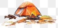 PNG Camping outdoors nature tent. 