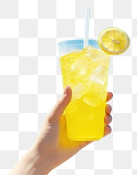 PNG Soda lemonade holding summer. 