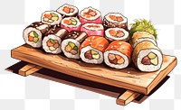 PNG Sushi food rice meal transparent background