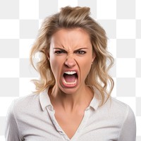 PNG Portrait shouting adult angry. 