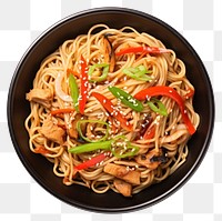 PNG Noodle spaghetti pasta plate transparent background