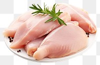 PNG Meat plate food bird transparent background