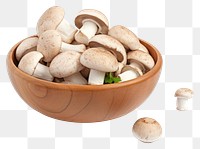 PNG Mushroom bowl ingredient vegetable. 