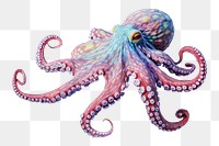 PNG vibrant colorful octopus illustration