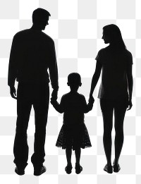 PNG Silhouette walking adult child. AI generated Image by rawpixel.