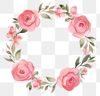 PNG Rose pattern flower wreath. 