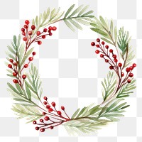 PNG Wreath christmas pattern plant. 