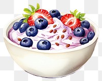 PNG Blueberry dessert fruit cream. AI generated Image by rawpixel.