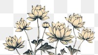 PNG Drawing pattern flower sketch. 