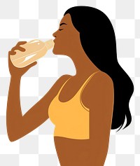 PNG Drinking adult woman refreshment. AI generated Image by rawpixel.